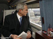 Bush leaves office